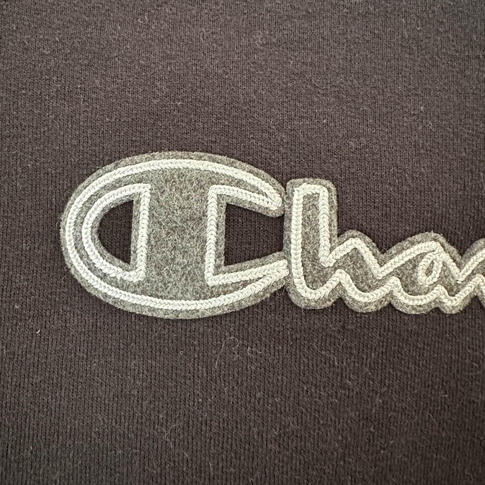 Champion Black and Gray Logo Hoodie - Picture 2 of 5